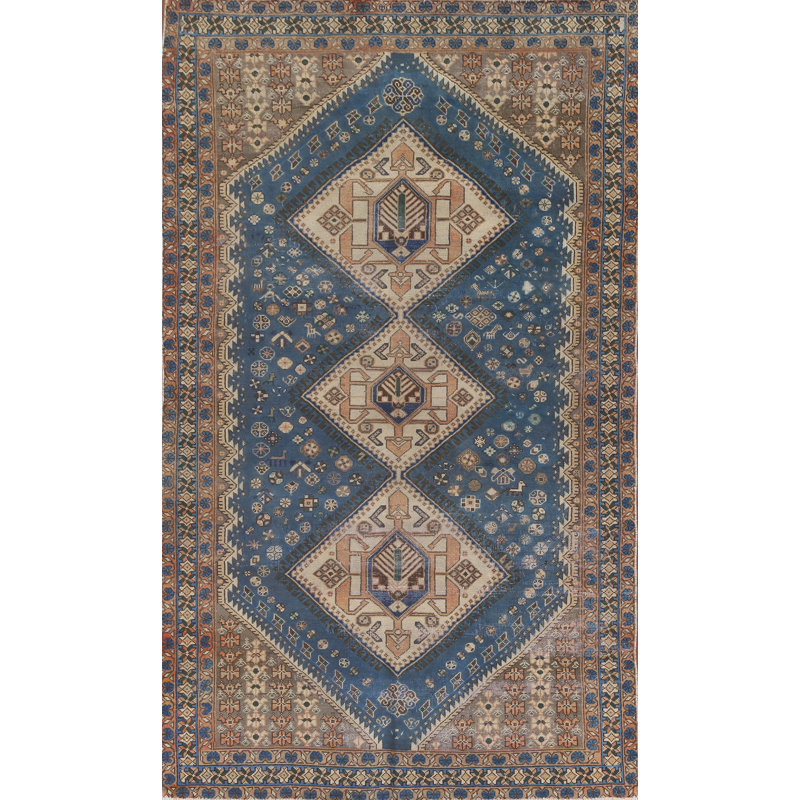 Tapis tribal bleu 6 x 10