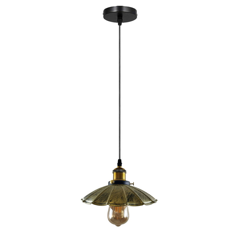 1 - Light Dome Pendant, Brushed Brass