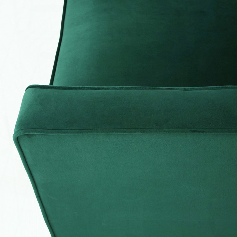 Fauteuil club en velours - vert