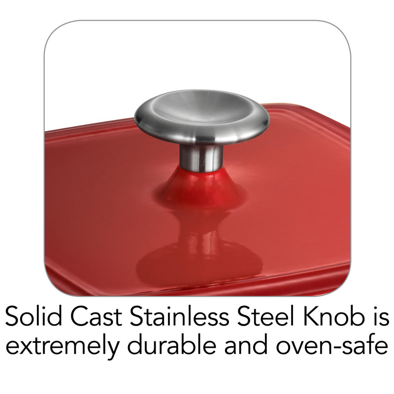 Tramontina Bestow Enameled Cast Iron Grill Pan, Gradated Red