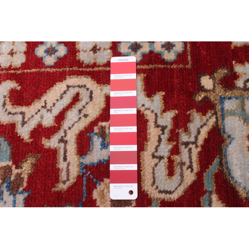 One-of-a-Kind 12'6" X 15'3" New Age Wool Area Rug in Red