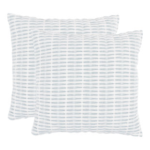 Housse de coussin en coton plissé (Ensemble de 2)