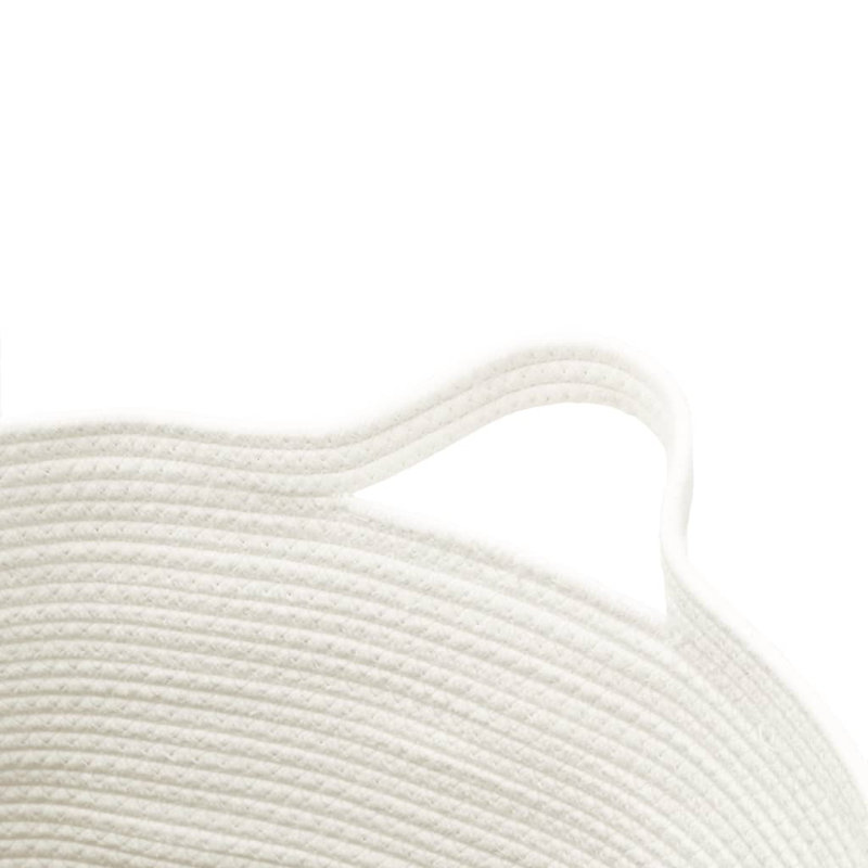 House of Hampton Fabric Decorative Basket, Brown/White