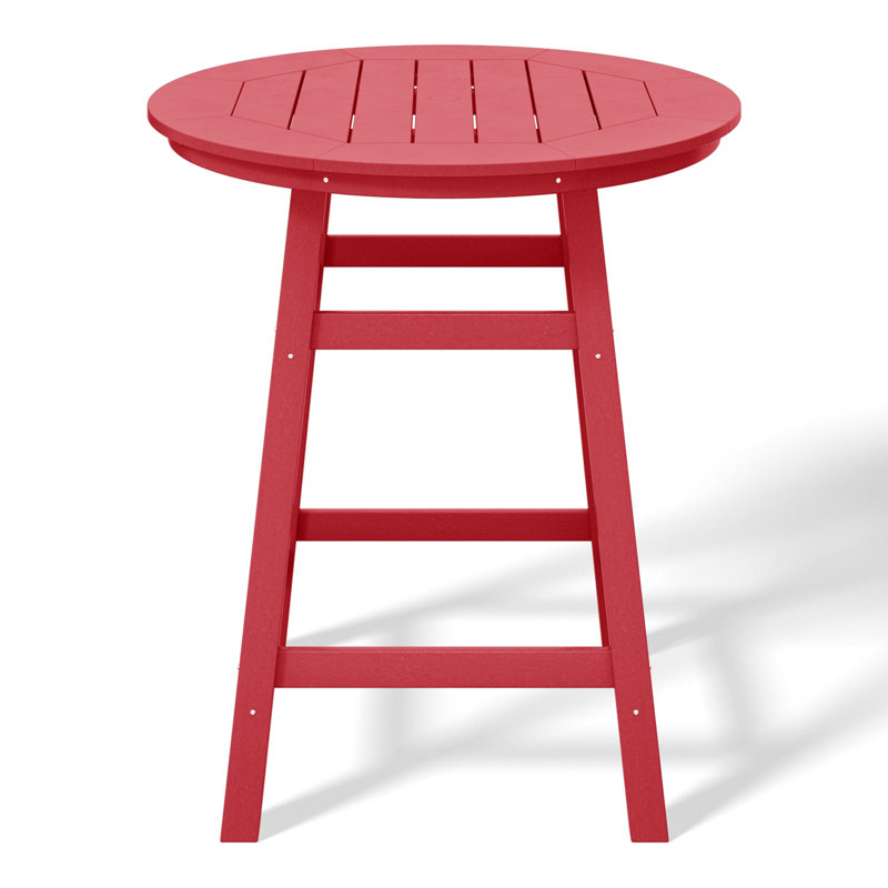 Table de bar d'extérieur ronde 34,9 po Laguna, Rouge