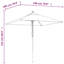 Balgobin Garden Parasol with Wooden Pole 198x198x231 cm-676671627