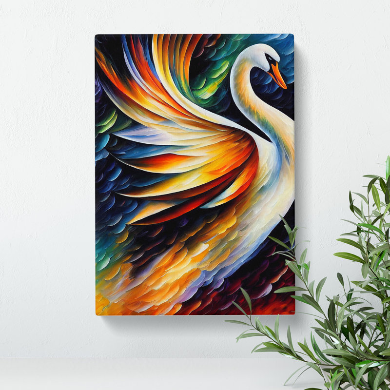 Portrait Of A Swan No.4 - Wrapped Canvas, 76cm H x 50cm W x 3cm D