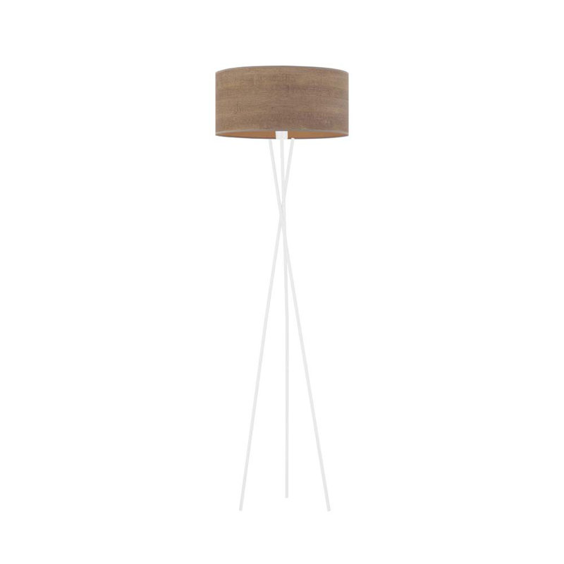 Charlton 160cm Tripod Floor Lamp, White, Khaki