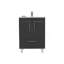 Meuble-lavabo simple Mayora, noir-1467370376