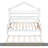 Wooden Full Size House Bed With Trundle,Kids Bed With Shelf, White-1267284394