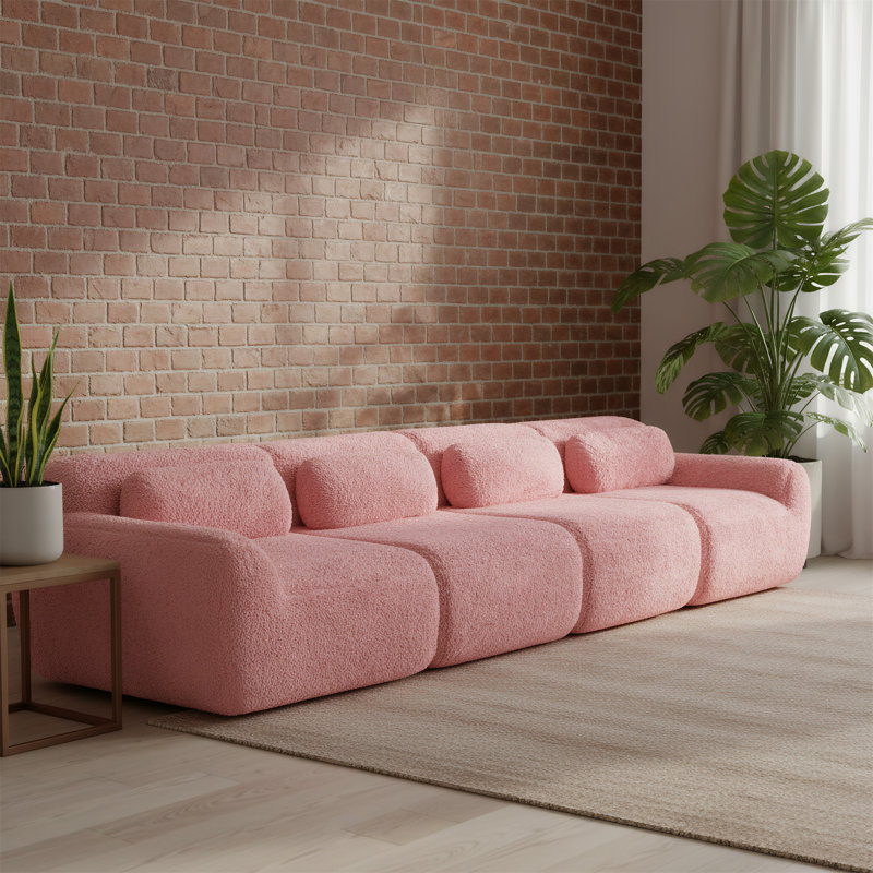 Canapé 149 po en os moelleux et moelleux sans os 149 po, Rose