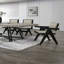 Chaises de salle à manger avec accoudoirs noirs et gris-908684492