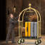Chariot à bagages d'hôtel 1500 lb - Chariot Bellman en acier inoxydable brossé-124448100