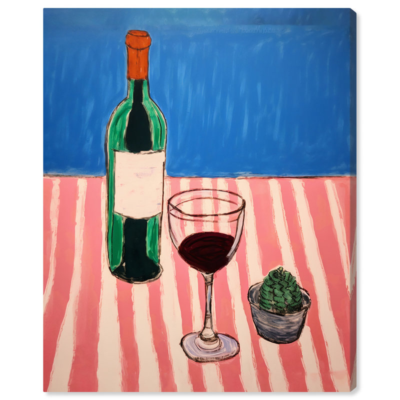 «Wine At Cancun», impressions estivales sur toile par Art Remedy, Toile tendue, H 20 po x l 16 po