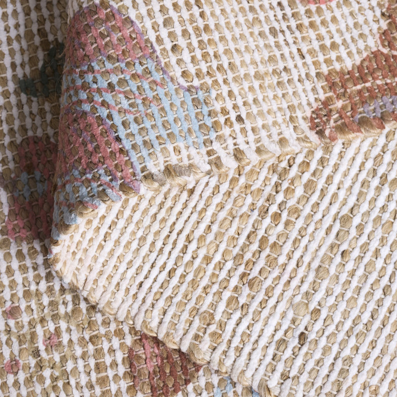 Saffron Hand Woven Jute/Sisal; Chenille; Cotton Floral Indoor Rug, 5'-0" X 8'-0" Rectangle