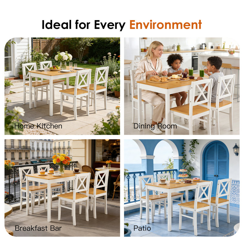 Ensemble repas 4 personnes Pelaga, Jaune