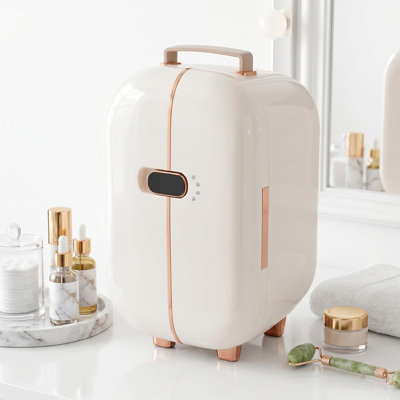 0.45Cu.Ft./12L Mini Skincare Fridge, Portable Makeup Refrigerator with 50-64°F Temperature Control, Beauty Fridge for Makeup & Cosmetics Storage, Quiet Operation for Bedroom, Bathroom, Office