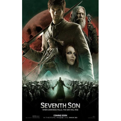 Officiellement sous licence «Seventh Son of a Seventh Son» - affiche d'art de film - 24 x 36 po - reproduction décorative - papier affiche - prêt à encadrer