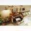 Meuble-lavabo élégant avec tabouret, 13 ampoules Hollywood, 3 modes d'éclairage, miroir à trois volets, beaucoup de rangement et station de charge