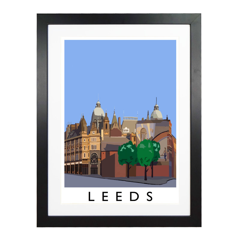 Leeds 2 by Richard O'Neil - Print, Black Wood Frame, 43.5 cm H x 33.5 cm W x 2.2 cm D