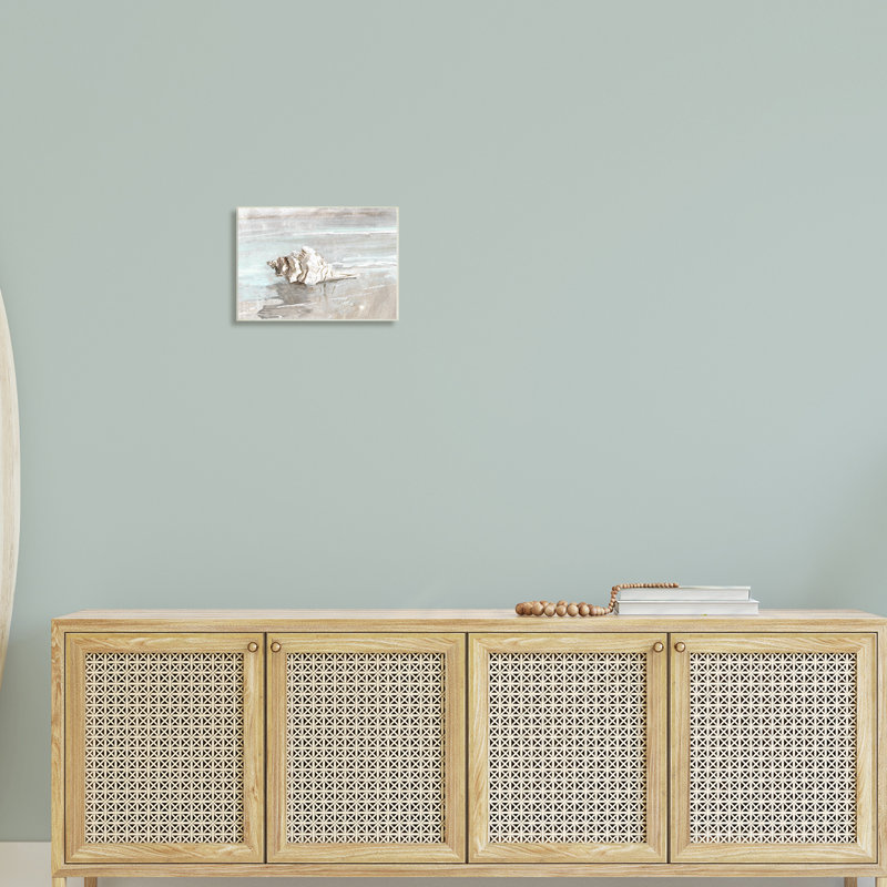 Conque reposant sur un endroit calme, Plaque murale, H 15 po x l 15 po x P 0,5 po
