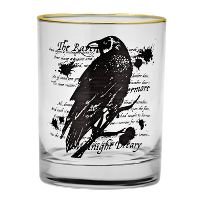 Bridgenorth 14-Ounce 22k Gold Rim DOF Double Old Fashioned Glass (Set of 4) - Spooky Raven -  East Urban Home, C007D8A3726C496291674E8CEC5B9247