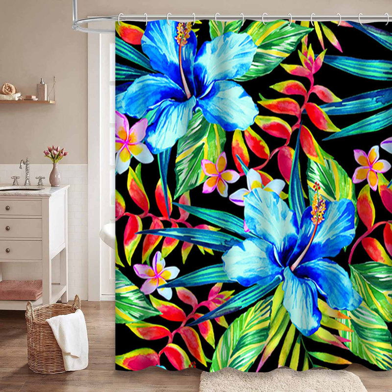 Hibiscus hawaïen foncé avec 12 crochets, L 72 po x l 78 po