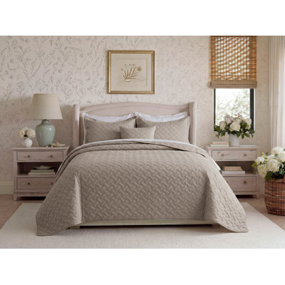 Couverture matelassée - Motif tissé texturé, couvre-lit léger Airy, 85 g / m²