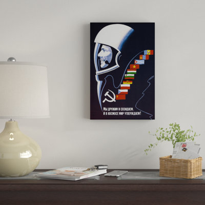«soviétique space of cosmonaut yuri gagarin’rétro, affiche sur toile