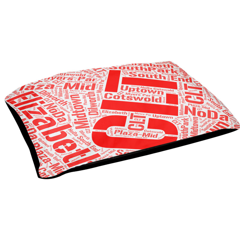 Oreiller rectangulaire designer, Grand L 50 po x l 40 po, Rouge, Charlotte