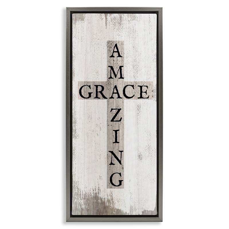 «Amazing Grace», art mural flottant encadré sur toile flottante par Daphne Polselli, H 31 po x l 15 po