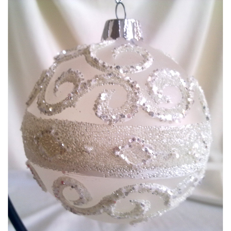 Ornement boule arbre de noël en verre