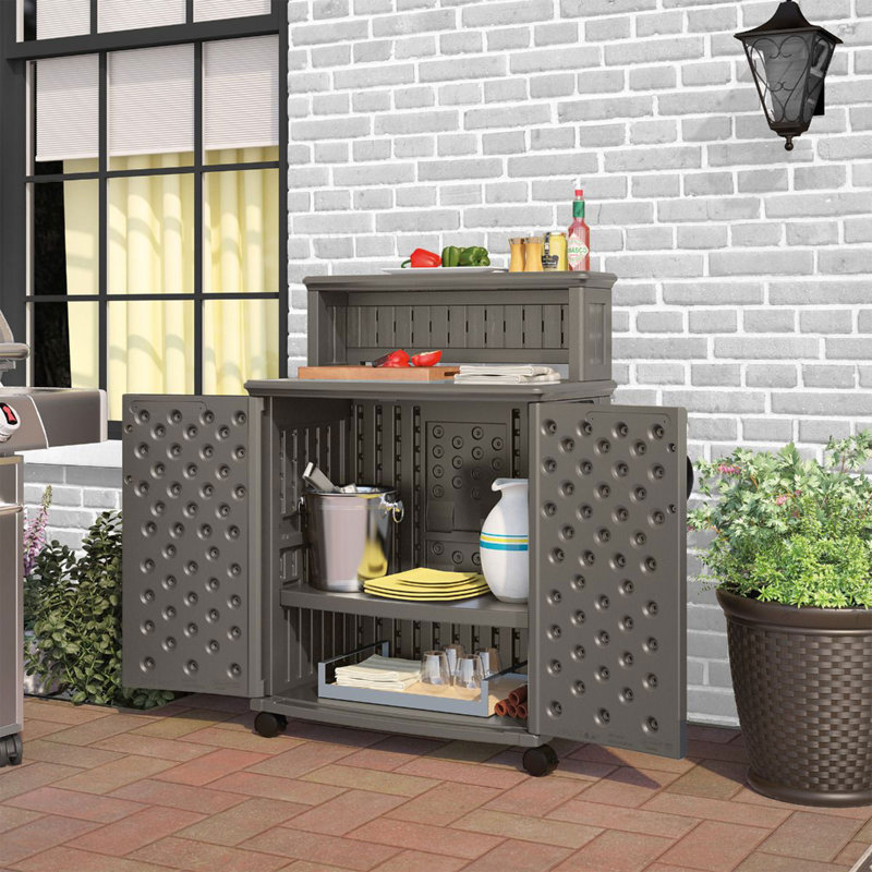 Suncast Patio Storage and Prep Station, Stoney