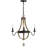 Dolins 3 - Light Iron Dimmable Chandelier