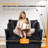 Chenille Upholstered Skirted Arm Chair Accent Chair  With Thin Arms For Living Room-350029320