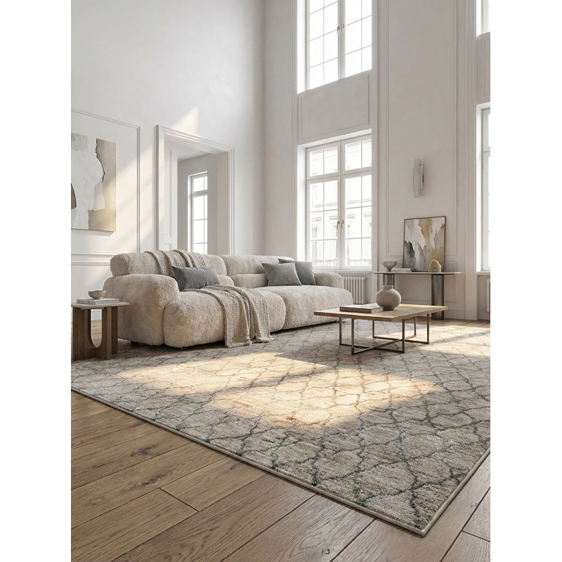 Tapis beige / brun à motif géométrique de 5 pi x 8 pi (5 pi 3 po x 7 pi 7 po) Branch Living Aeris, Rectangle de 5 pi x 8 pi