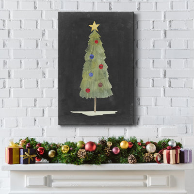 Toile tendue avec châssis de qualité supérieure Christmas Glow II - prête à être accrochée