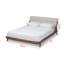 Mélange de polyester rembourré Boaz, très grand lit plateforme, beige clair H 33,7 po x l 80,7 po x L 89 po Boaz-2006824113-2006824118