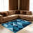 Blue Geometric Triangle carpet-easy to clean, machine-washable, soft and comfortable; suitable for door mats, kitchens, living rooms, bedrooms, corridors, and laundry areas. Easy to clean, durable carpet for home decoration.-1244906310