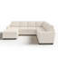 Canapé-lit d'angle en velours côtelé Abramson de 270 cm (106,2 po) en forme de U avec pouf de rangement-122510072