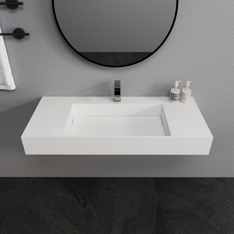 Lavabo de salle de bain mural 42 po