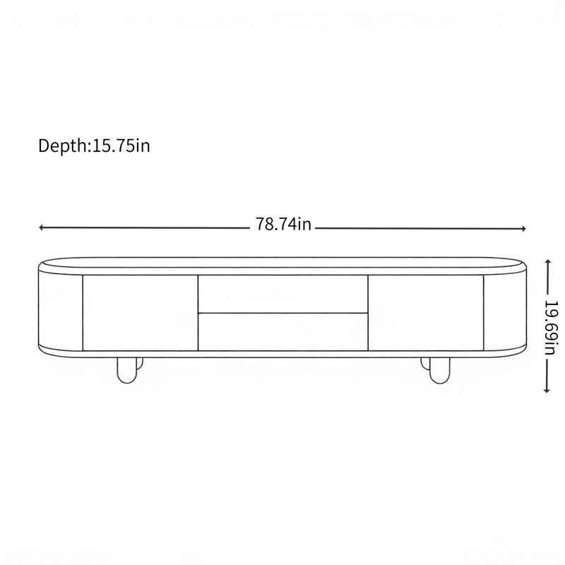 Meuble télé simple et créatif, Jaune