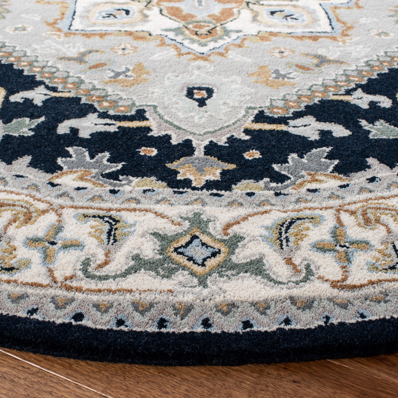 Delara Hand Tufted Wool Oriental Rug, Round 6'
