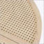 Table basse modulaire ronde à carrée avec rotin naturel clair et rangement, polyvalente pour les espaces de vie modernes