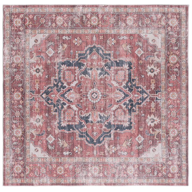 Tapis sud-ouest lavable à la machine Maritess, Carré 6 pi