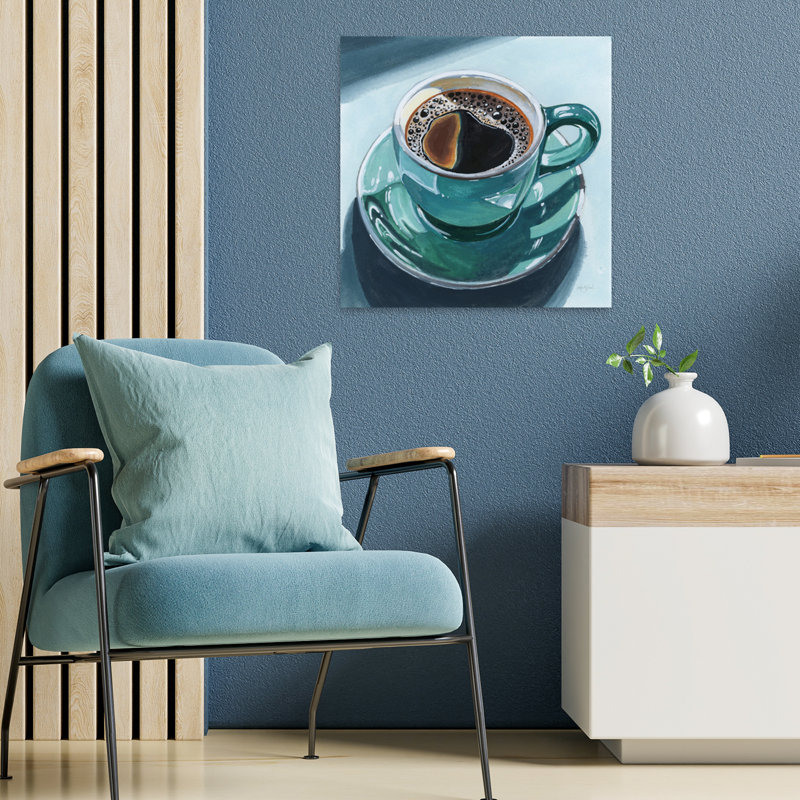 Reflets d'un matin café, art contemporain, H 18 po x l 18 po