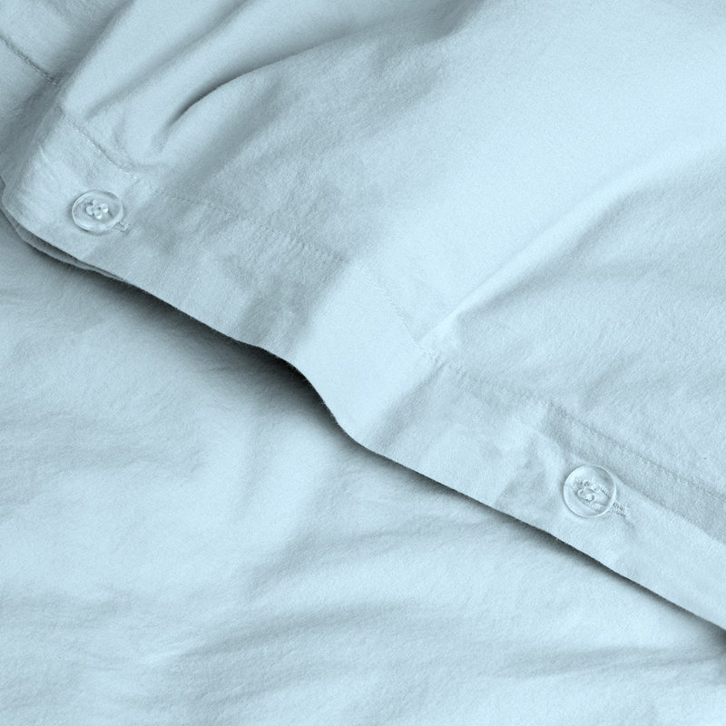 Duvet Cover Set, King Duvet Cover + 2 King Shams, Sky Blue
