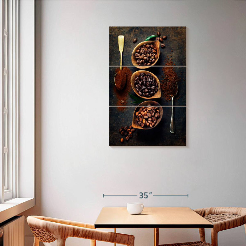 Yarlin Coffee Grounds And Beans, 57" H x 36" W