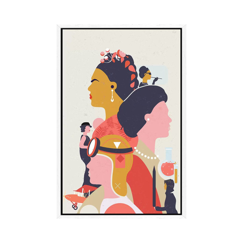 Phewomenal by Nettsch - Print on Canvas, 66.04cm H x 45.72cm W x 3.81cm D, White Framed