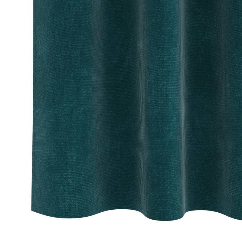 Curtains Polyester 140Cm Sound-Absorbing, Forest Green, 140cm Width x 225cm Drop