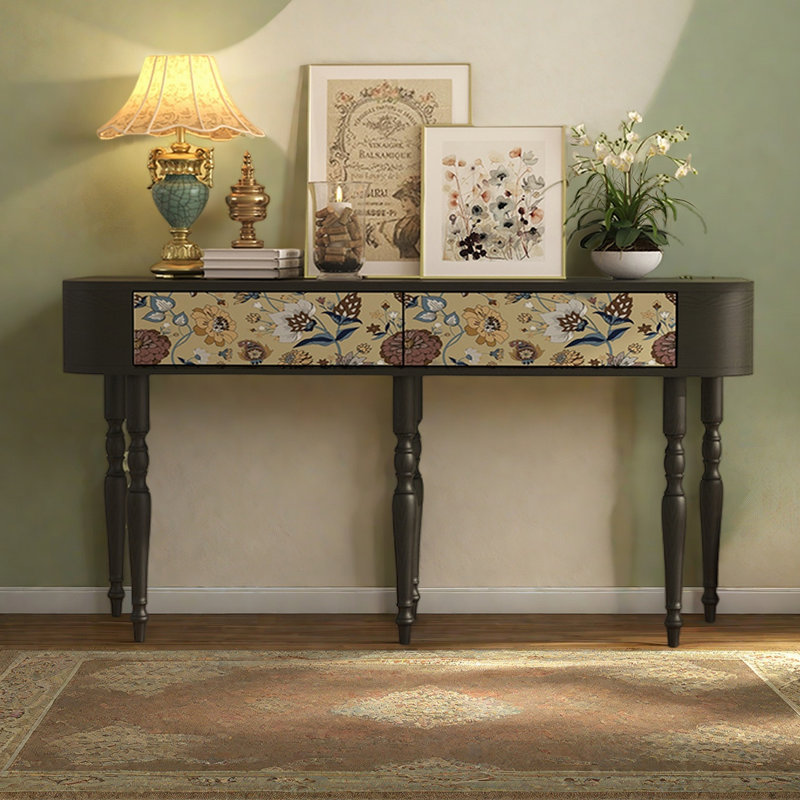 Console multifonctionnelle à tiroirs en bois, H 31,5 po x l 62,99 po x P 15,75 po